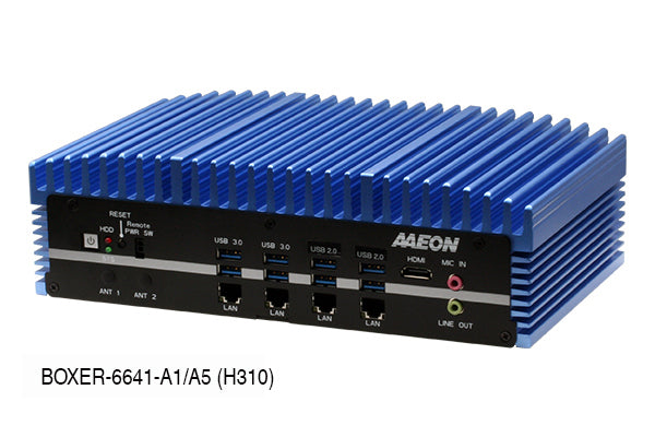 AAEON BOXER-6641 (Intel 8 Gen, 4 LAN, 6 COM, 2 HDMI,10-35VDC)