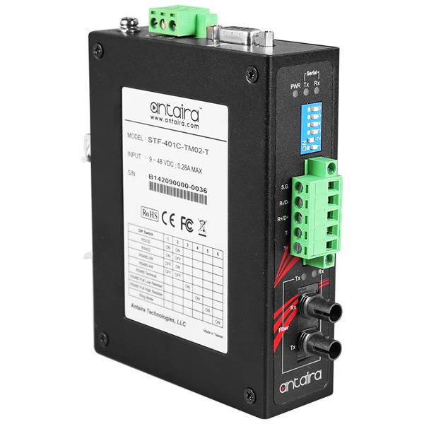 Conversor RS-232/422/485 para fibra STF-401C-TM02-T, MM 2KM, ST